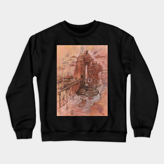 All Along the Distance Crewneck Sweatshirt by ethanharrisart